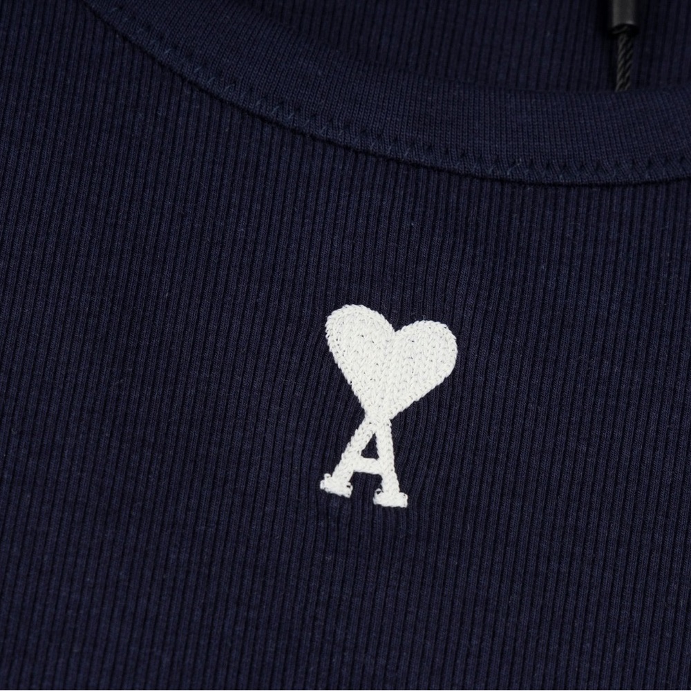 Ami Dark Blue Tank Top with White Emblem - Picture 4 of 8